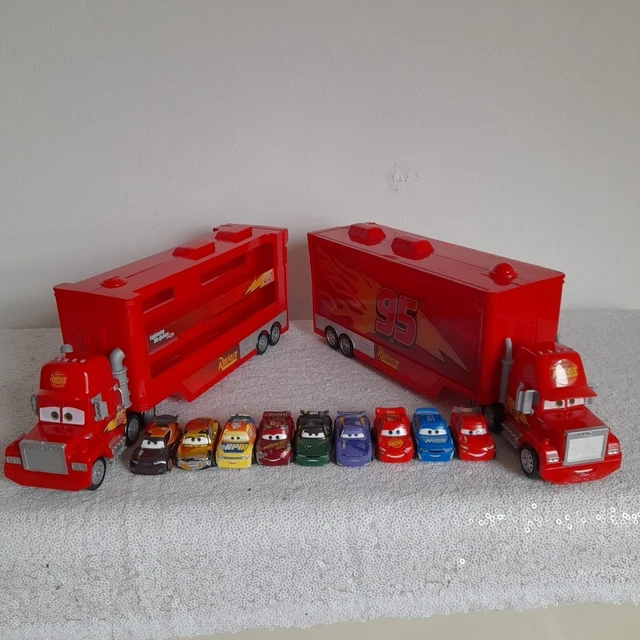DISNEY PIXAR CARS mini racers bundle with Transporter Trucks £30.00 ...