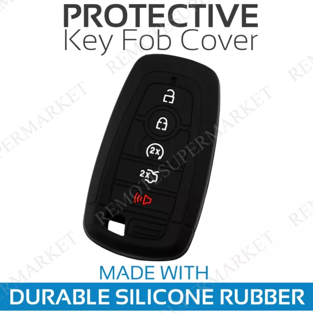 Key Fob Cover for 2018-2019 Ford F-150 Raptor Remote Case Rubber Skin Jacket