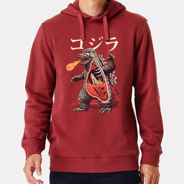 UNISEX MENS WOMEN Japanese GODZILLA Monster Sweater Sweat-Shirt Jumper Hoodie