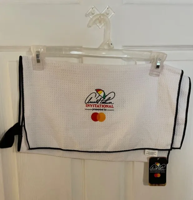 White Arnold Palmer Invitational at Bay Hill Embroidered Golf Towel PGA NEW