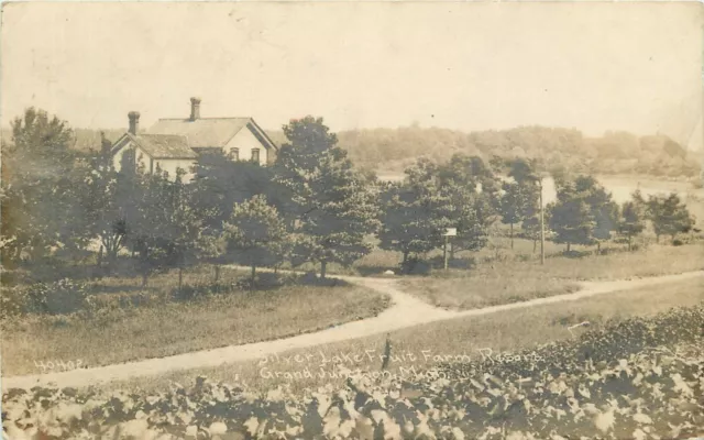 Postcard RPPC 1915 Michigan Grand Junction Silver Lake Fruit Resort 23-12208