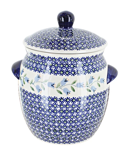 Blue Rose Polish Pottery Tulip Medium Canister