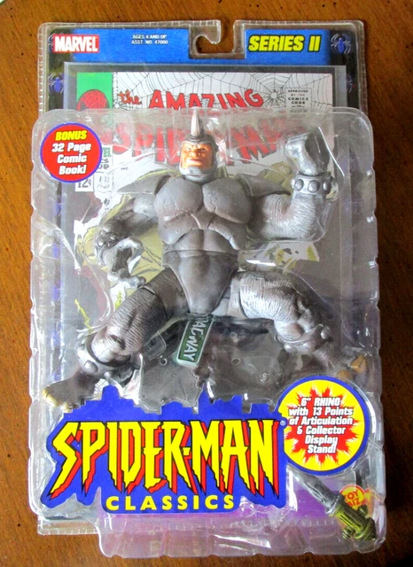 Figurine Articulée Rhino – Spider-Man, Année 1997, PVC, Sans Marque