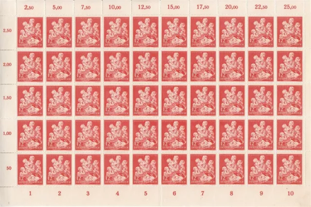 Stamp Germany Mi 859 Sc B246 Sheet 1943 WWII War Mother Winter Relief MNH