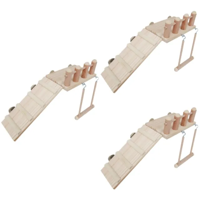 3 Sets Papagei Holzplattform Hölzern Vogelspielzeug Für Sittiche Holzspielzeug
