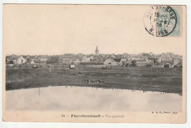 FOURCHAMBAULT - Nievre - CPA 58 - vue generale