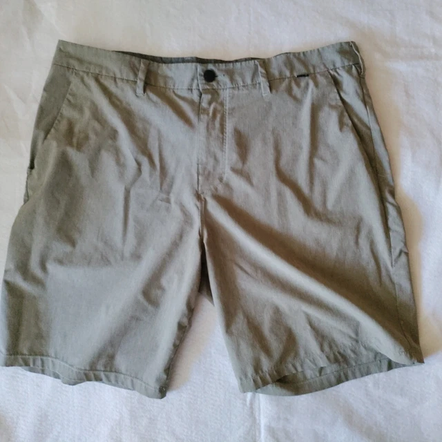 Hurley Nike Dri-Fit Phantom Modern Fit Shorts Khaki Golf Swim Mens Size 38
