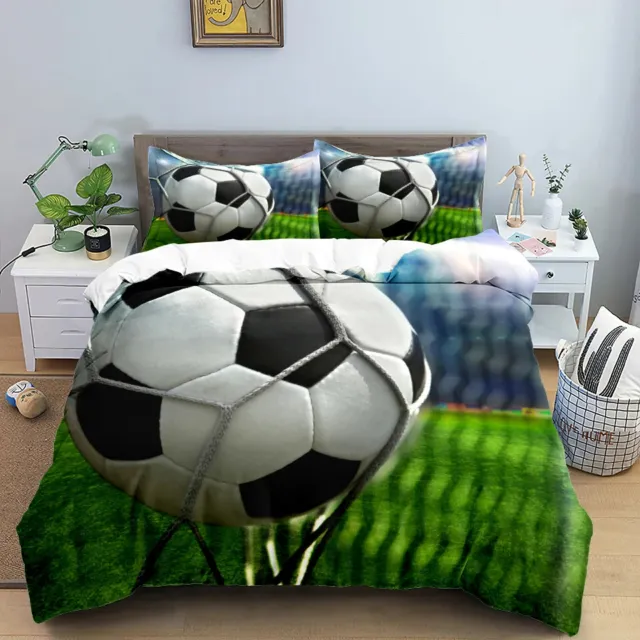 Football Bedding Set 3D Soccer Child Duvet Cover Single Double Size Home Textile