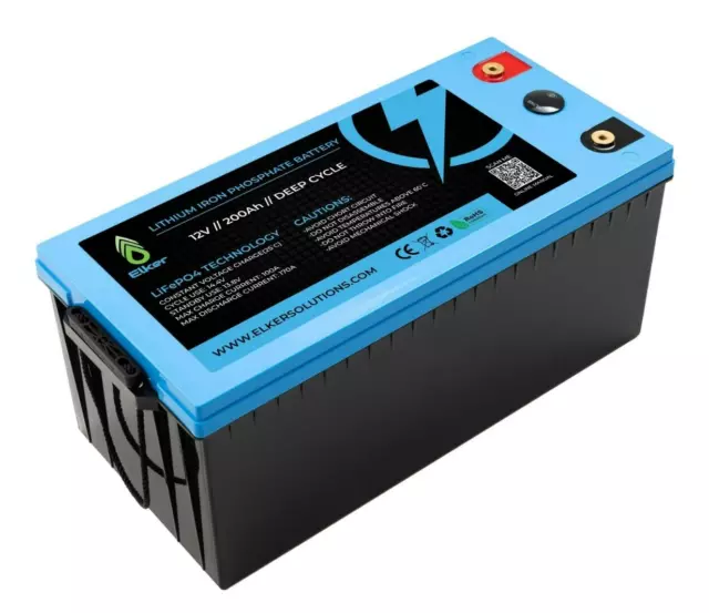 ECO-WORTHY 12.8V 100Ah LiFePO4 Batterie Lithium Rechargeable avec Plus de  3000 Cyclé et Protection de BMS,Batterie pour Système Solaire,Camping-Car