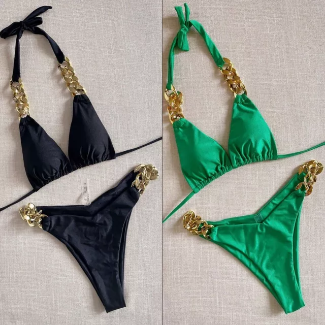 Set bikini costume da bagno brasiliano sexy per donne club feste in spiaggia