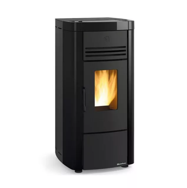 nordica extraflame poêle à granulés de bois 8kw noir ventilé et étanche