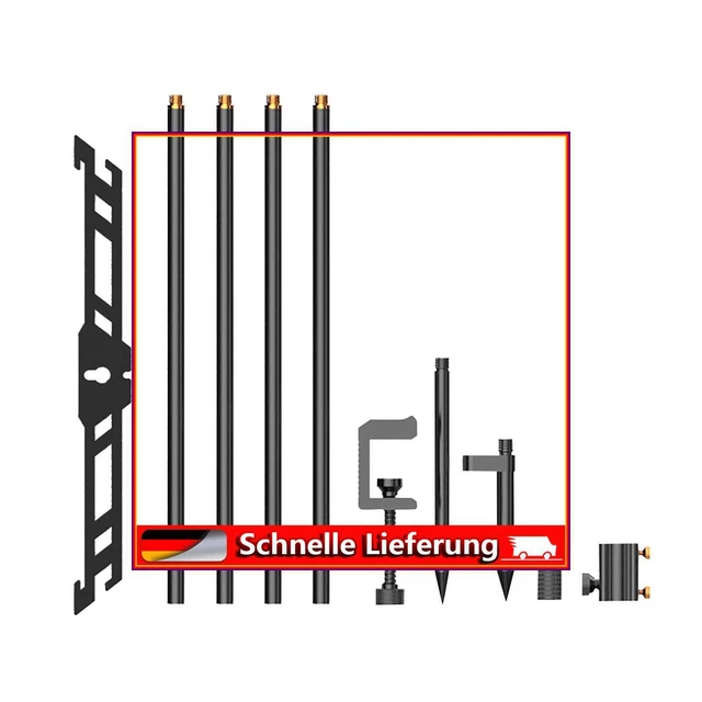 Estante para postes de luz - Material de aleación de aluminio duradero postes plegables para exteriores