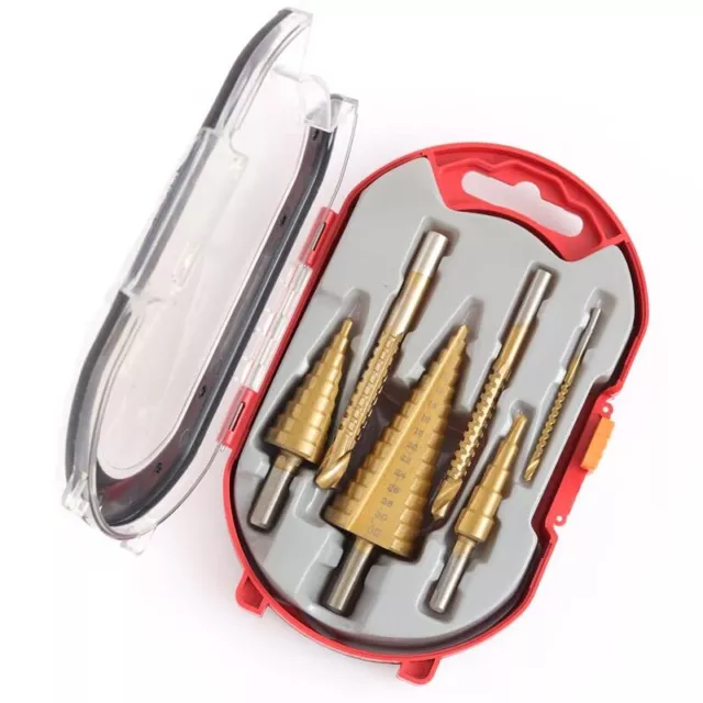 6PC Set 1/4 Metal Shank HSS Titanium Coated Drill Bit Quick Change Tools Box USA