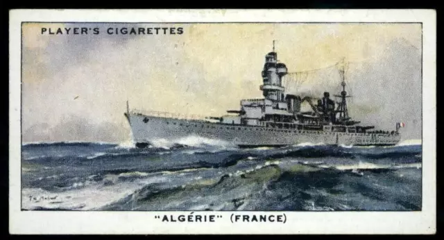 1939 Cigarette Cards by John Player Modern Naval Craft #19 ALGERIE (FRANCE)