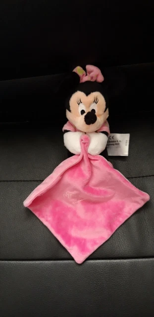 Doudou Peluche Disney Simba Minnie Mouchoir Rose Vert Lune Etoile Luminescent
