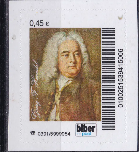 Privatpost. Biberpost. Georg Friedrich Händel, postfrisch