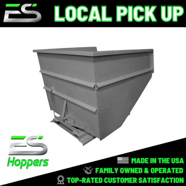 3 Yd Wright Self Dumping Hopper- Trash - Demo- Recycling Hopper- Local Pick Up