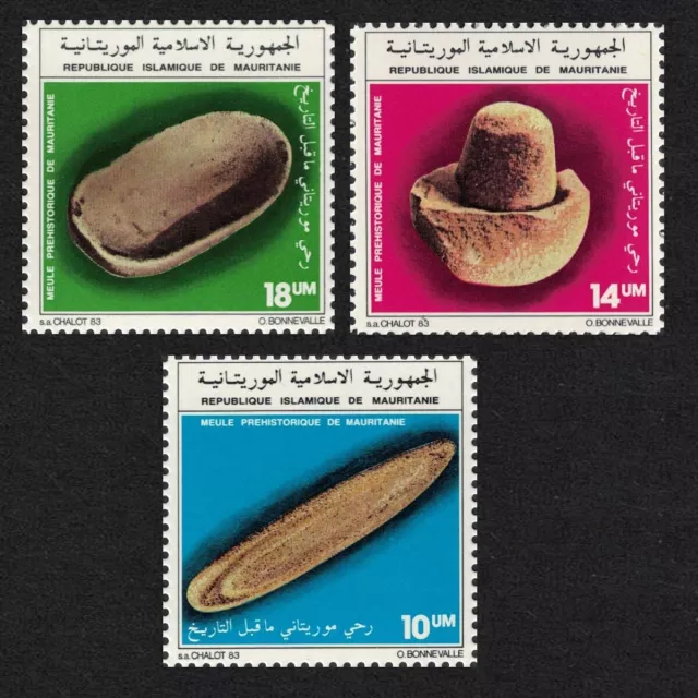 Mauritania Prehistoric Grindstones Archaeology 3v 1983 MNH SG#773-775