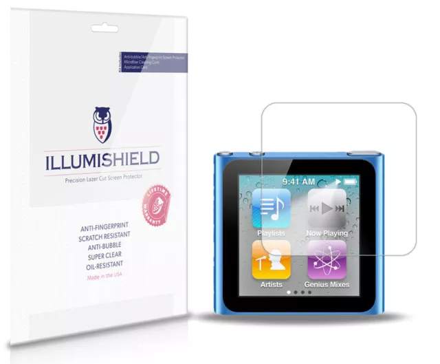 ILLUMISHIELD Screen Protector Compatible with Apple iPod nano 6 (6th Gen)(3-Pack