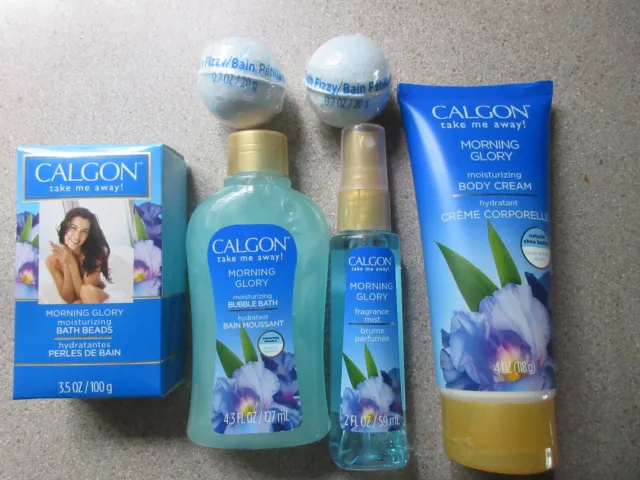 Calgon Take Me Away Morning Glory Set-Body Cream, Mist, Bath Beads and More Calgon Take Me Away Morning Glory Set-Body Cream, Mist, Bath Beads and More