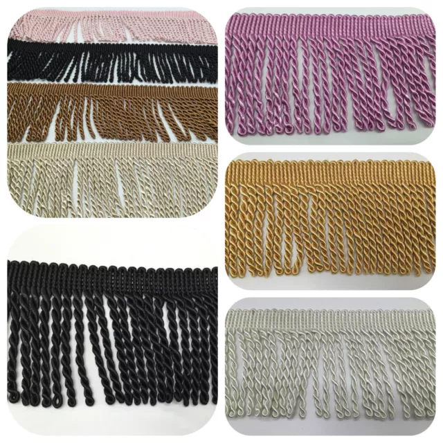 Bullion Fringe Tassel Trim 10Cm Upholstery Fringing,1 Metre, Colour Choice