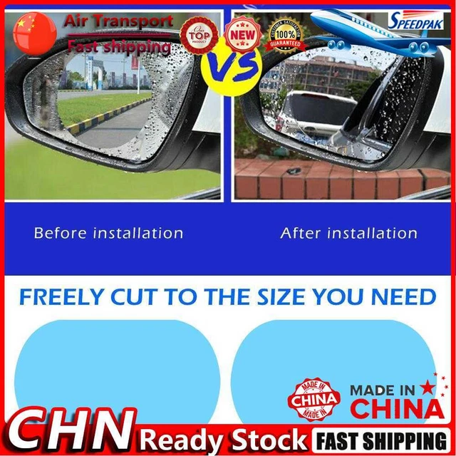 2x 95x135mm Car Side Rearview Mirror Anti Fog Glare Rainproof Films with Tools F