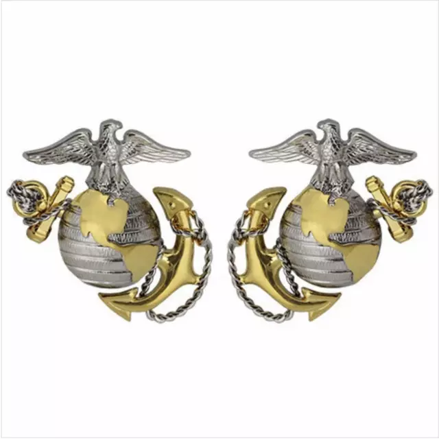 Genuine U.s. Marine Corps Dress Collar Device: Officer