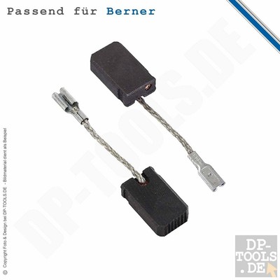 Berner 2 Balais de Charbon pour BERNER Meuleuse Sac 230 Éco 6,3x16x26mm 585041-00 