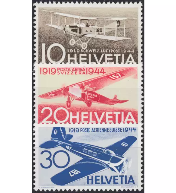 Schweiz Nr. 435-437 postfrisch ** MNH / gestempelt Pro Patria 1944