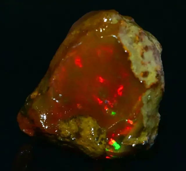 Multi-Feuer-Opal, 67,70 Karat, natürlicher äthiopischer Opal, roher...