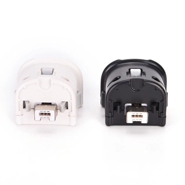 Adaptateur MotionPlus Pour Télécommande Wii - Améliore La Précision, Avec Coque En Silicone (Blanc/Noir)