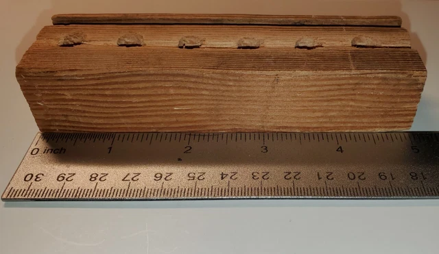 Wooden Drill Bit Holder 5/16" Holes 5 x 1-1/2 x 1 Inch Straightedge Routered 6H