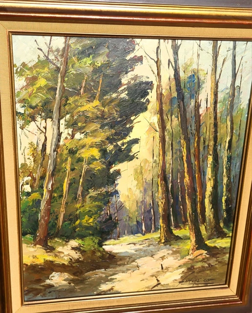 Tableau Peinture à L'huile Signé Fortuné Car - Paysage De Marseille Provence Sur Panneau