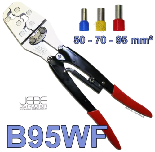 Pince à sertir professionnelle B95WF - embout de câblage de 50 à 95 mm²