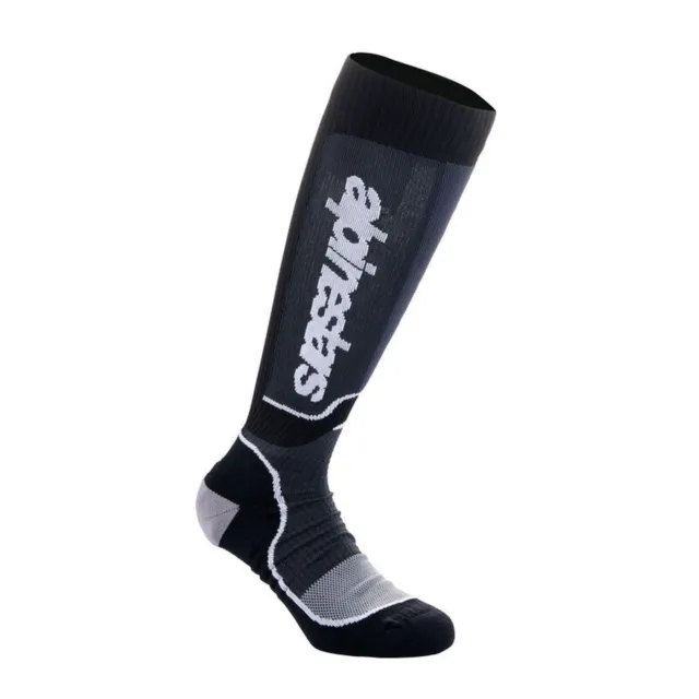 Chaussettes Alpinestars MX Plus Chaussettes pour Cross/Enduro Noir Blanc