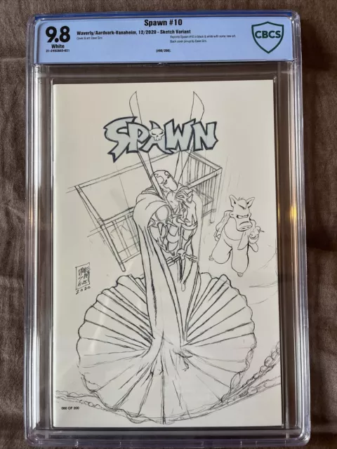 “Spawn” #10 CBCS 9.8 (Image) Rare Sketch Variant CGC Cerebus Dave Sim LTD 200