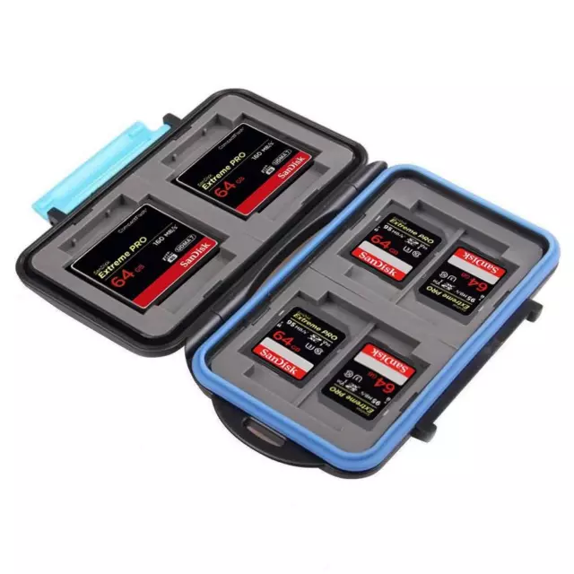 Anti-shock Waterproof Memory Card Case Holder Hard Storage 4 CF 8 SD / SDHC MC-2