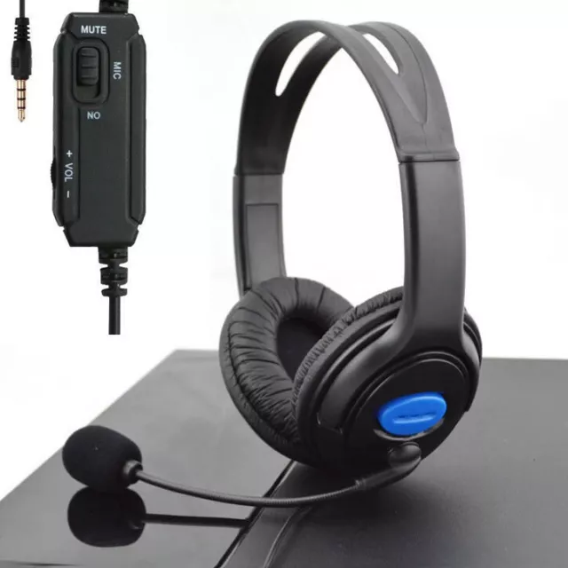 Stereo Wired Gaming Headsets Headphones with Mic for PS4 Playstation 4 PC Laptop