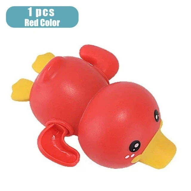 New Mini Duck Water Toy Swimming Pool Cartoon Animal Bathing Ducks Toys Red
