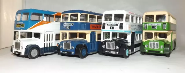 Unboxed Job Lot Of 4 Efe Bristol Lodekka Buses 4Mm 1:76Scale