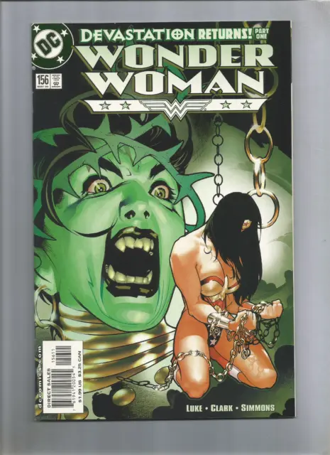 Dc Comics; Wonder Woman Vol-2  #156 Awesome Adam Hughes Cover  Nice Look!!!!