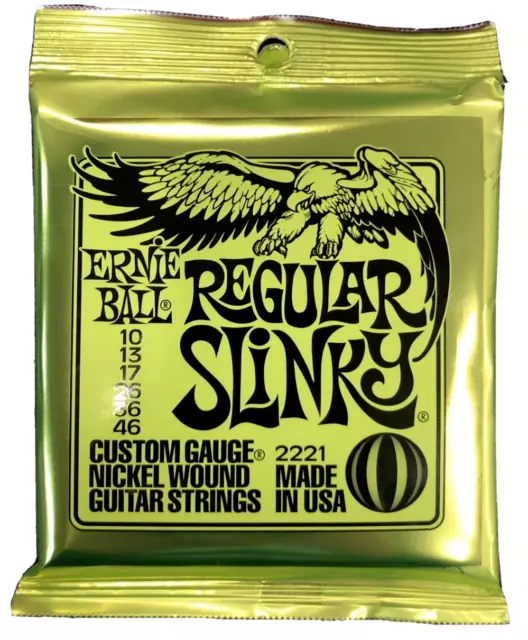 Ernie Ball Muta Set da 6 Corde per Chitarra Elettrica Regular Slinky 10-46 2221