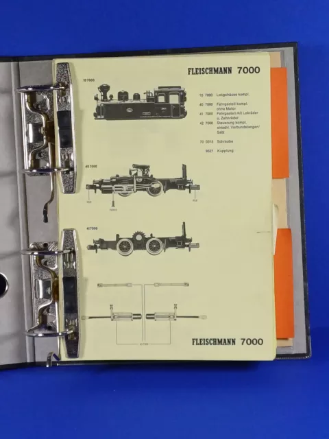 (C6115) Fleischmann Spur N Ersatzteilblätter der Ordner ist voll