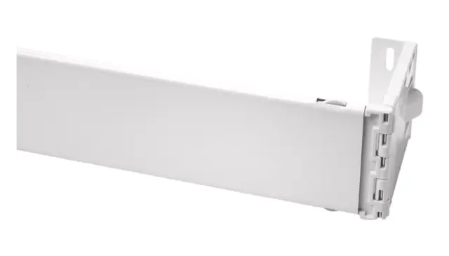 Graber 2 1/2-Inch White Dauphine Wide Pocket Curtain Rods- 4 Adjustable Widths-