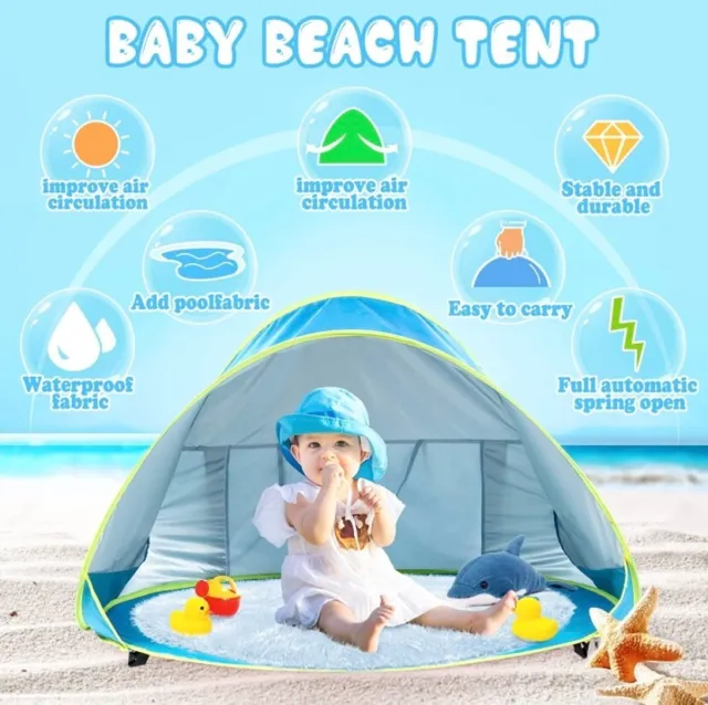Youth Pop up Portable Shade Pool UV Protection Sun Shelter for Infant
