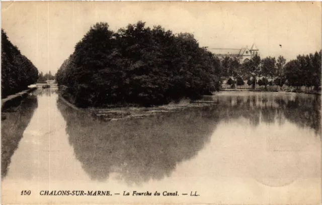 CPA CHALONS-sur-MARNE La Fourche du Canal (491023)