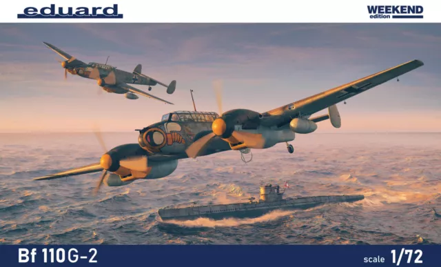MESSERSCHMITT Bf 110G-2 (4 Décos) EDUARD Weekend  PLASTIC KIT 1/72