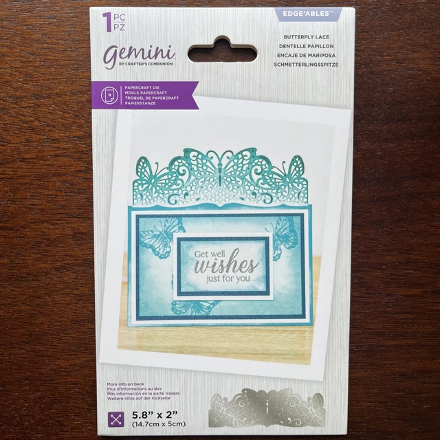 CRAFTERS COMPANION GEMINI Butterfly Lace Edgeables Papercraft Die New ...
