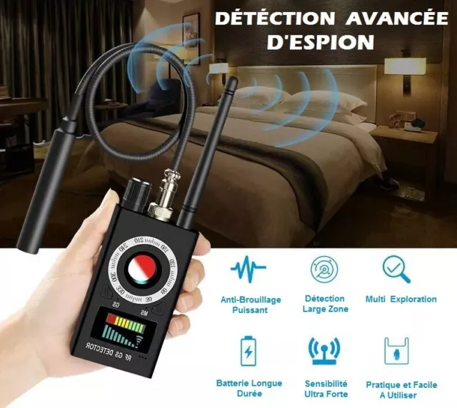 Rilevatore microfono RF K18, telecamera nascosta, GPS, GSM, tester dispositivi spia K18