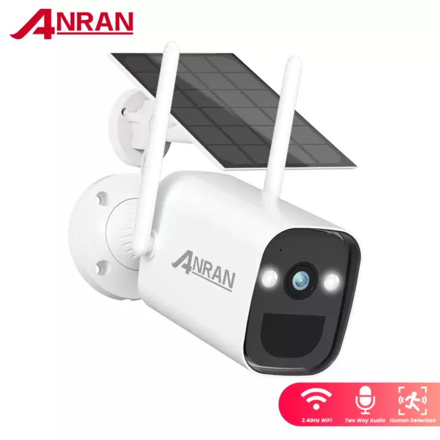 ANRAN Solar Battery Powered Wireless Security Camera Outdoor WiFi Waterproof 3MP